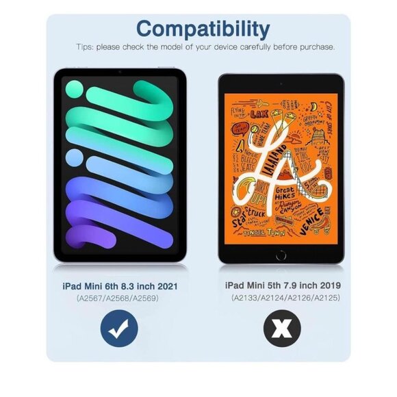 iPad Mini 6th Generation, iPad Mini 6 CASE (8.3-inch, 2021) Gray Purple TiMOVO - Picture 2 of 7